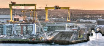 The cranes at Belfast Harbour