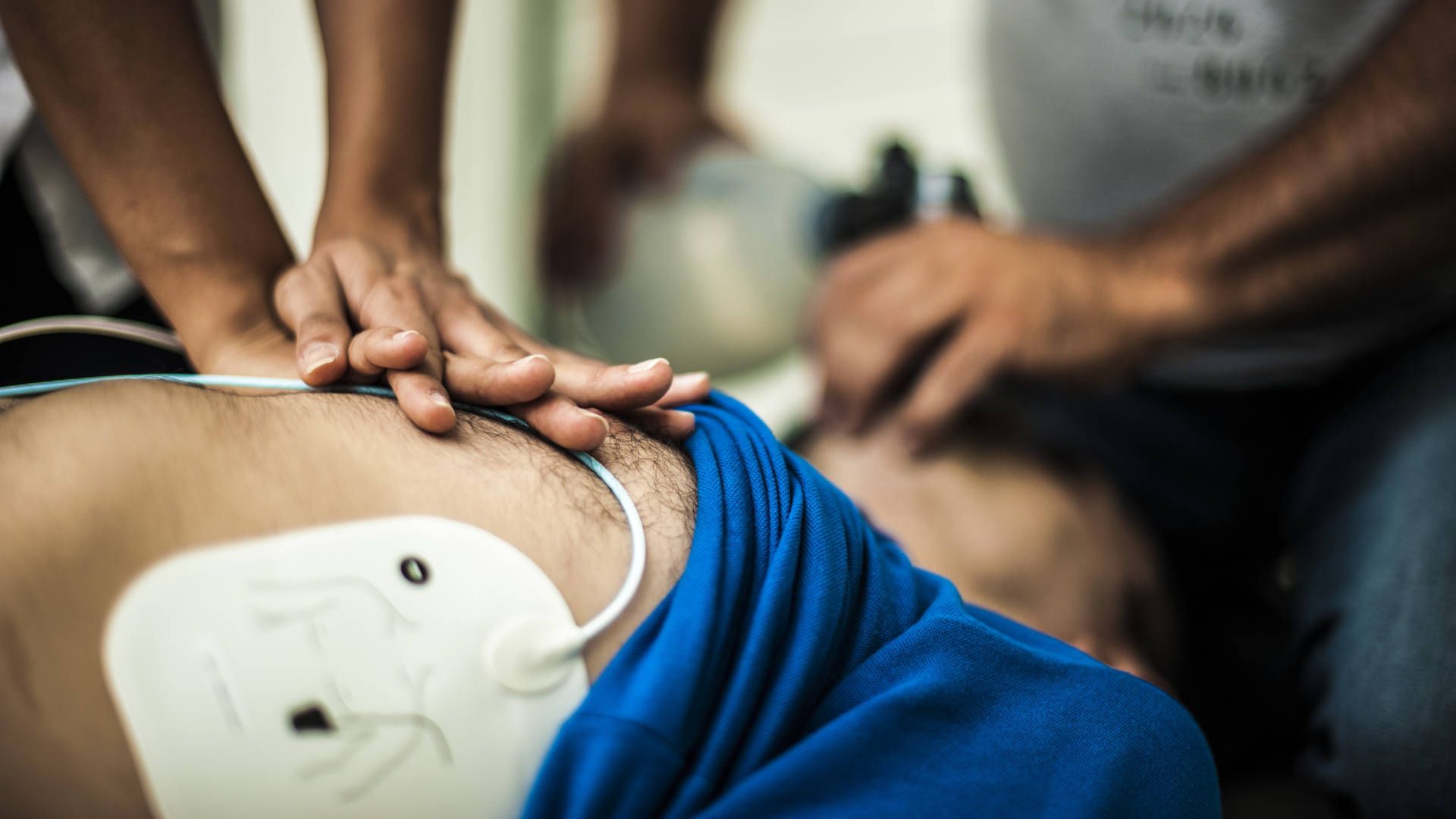Patient receiving CPR in the community
